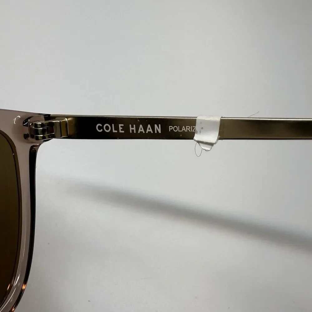 Cole Haan CH9031 57mm Polarized Square Sunglasses In Taupe Crystal New